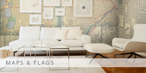 maps and flags murals