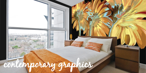 contemporary graphics murals
